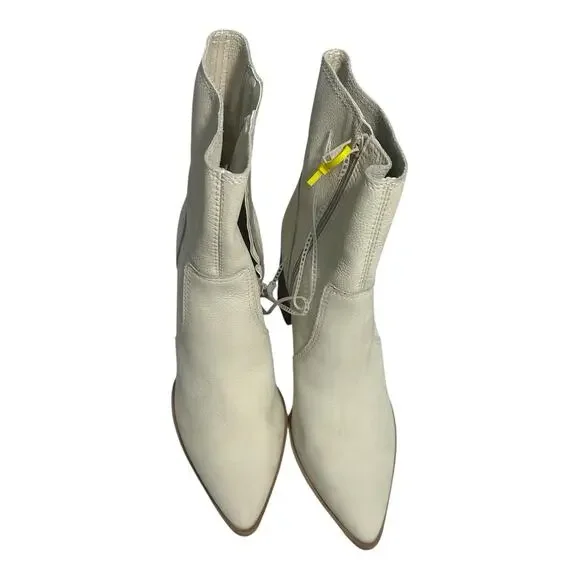 NWOB Gianni Bini Sz 9.5m Darnold Nubuck Block Heel Booties Pointed Toe Leather - Picture 6 of 9